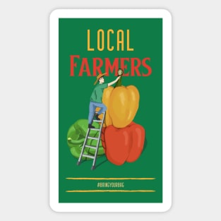 Farmers Market Buy Local  Small Farmer Magnet